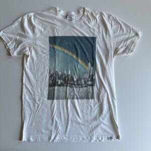 KID DANGEROUS x NATIVE SON Rainbow over NYC White Pride T-Shirt - Men's Large